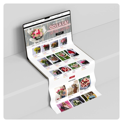Giải pháp website hoa tươi trực tuyến cho ROSES FLOWERS từ Connect Tech