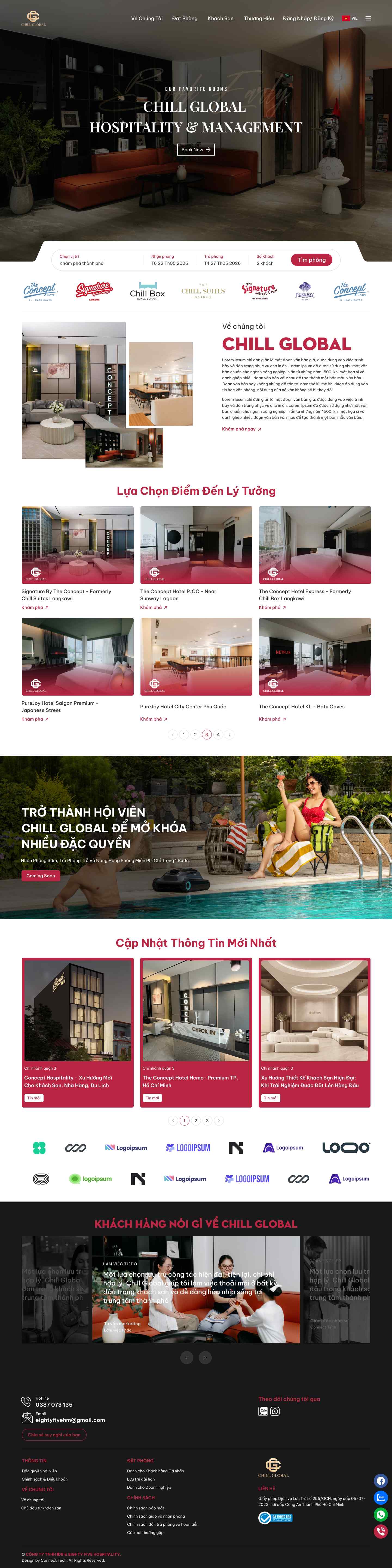 Connect Tech xây dựng nền tảng đặt phòng linh hoạt và tối ưu đa thương hiệu, đa quốc gia của Chill Global Hospitality